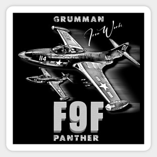 Grumman F9F Panther Carrier-Based Jet Fighter Sticker